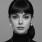 Dita Heart Earrings in Silver