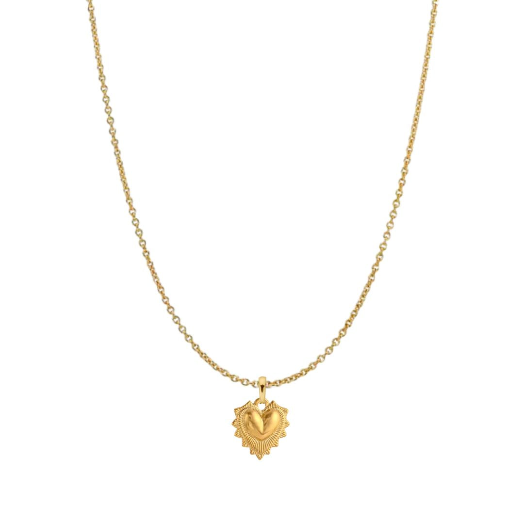 Dita Heart Necklace in Silver