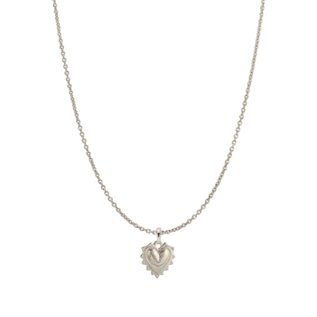 Dita Heart Necklace in Silver