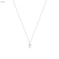 Heiress Gothic Initial Necklace in Silver