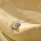 Icy Bubble Letter Initial Necklace