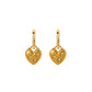 The Farrah Heart Earrings in Gold and White