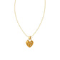 The Farrah Heart Earrings in Gold and White