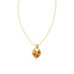 The Farrah Heart Earrings in Gold and Red