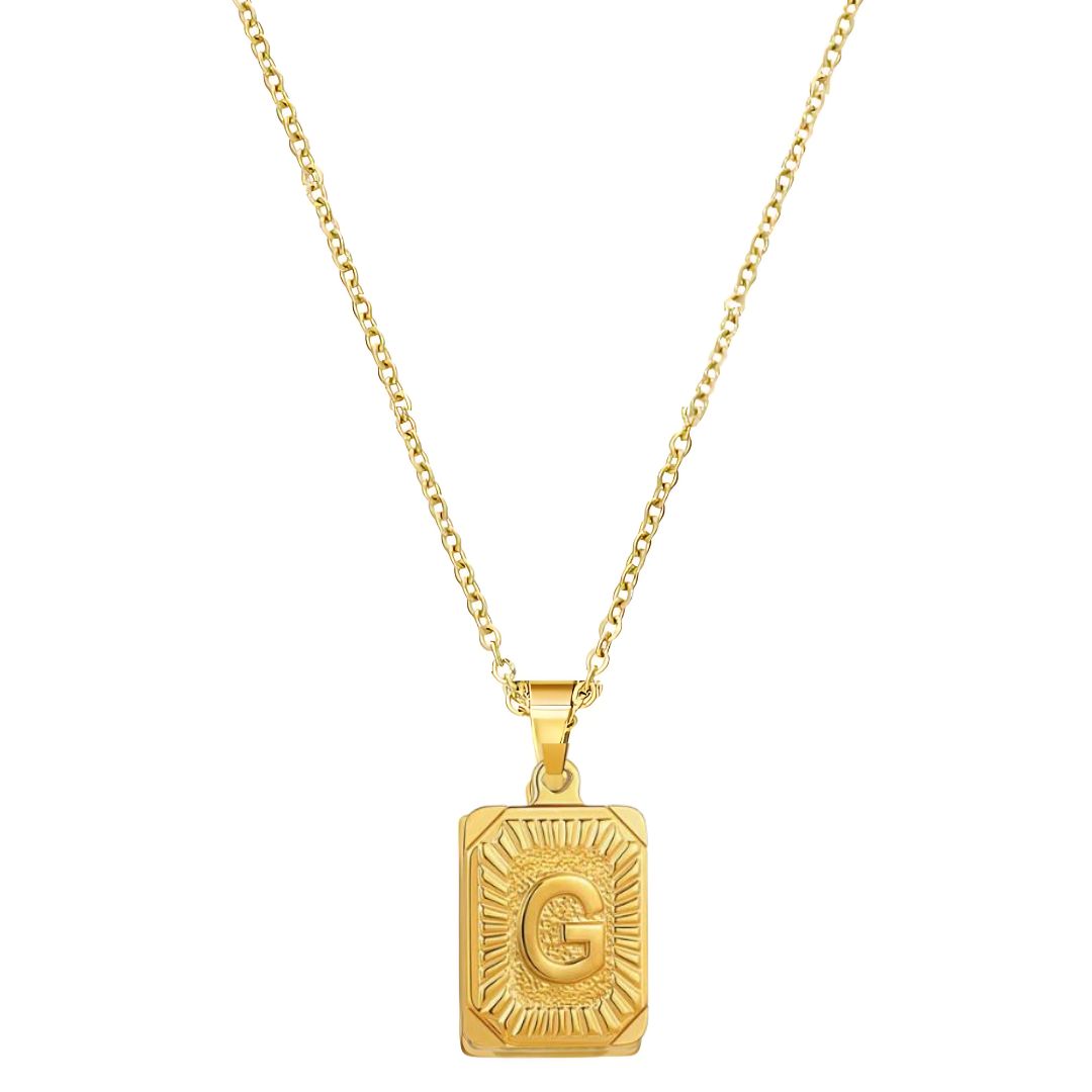 Stay Golden Initial Necklace