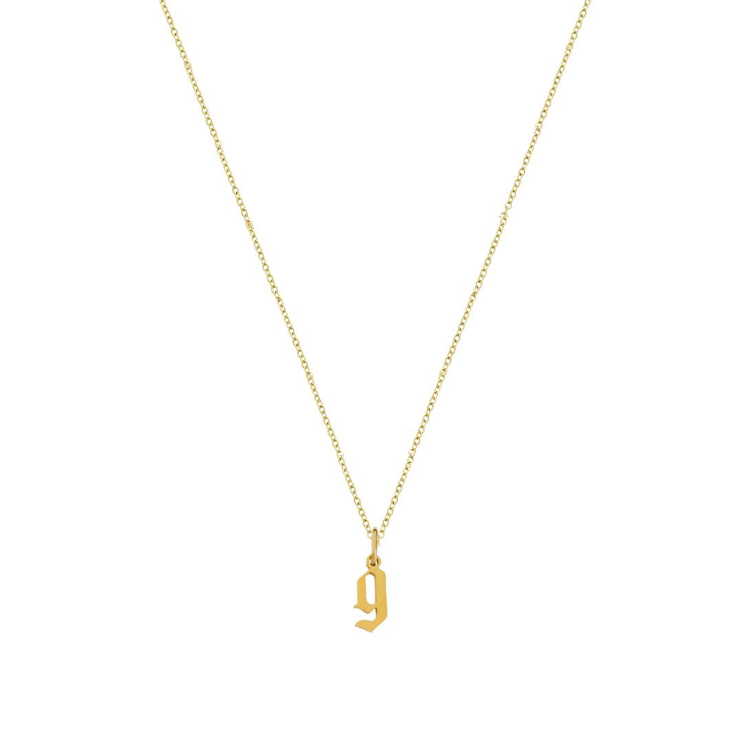 Heiress Gothic Initial Necklace