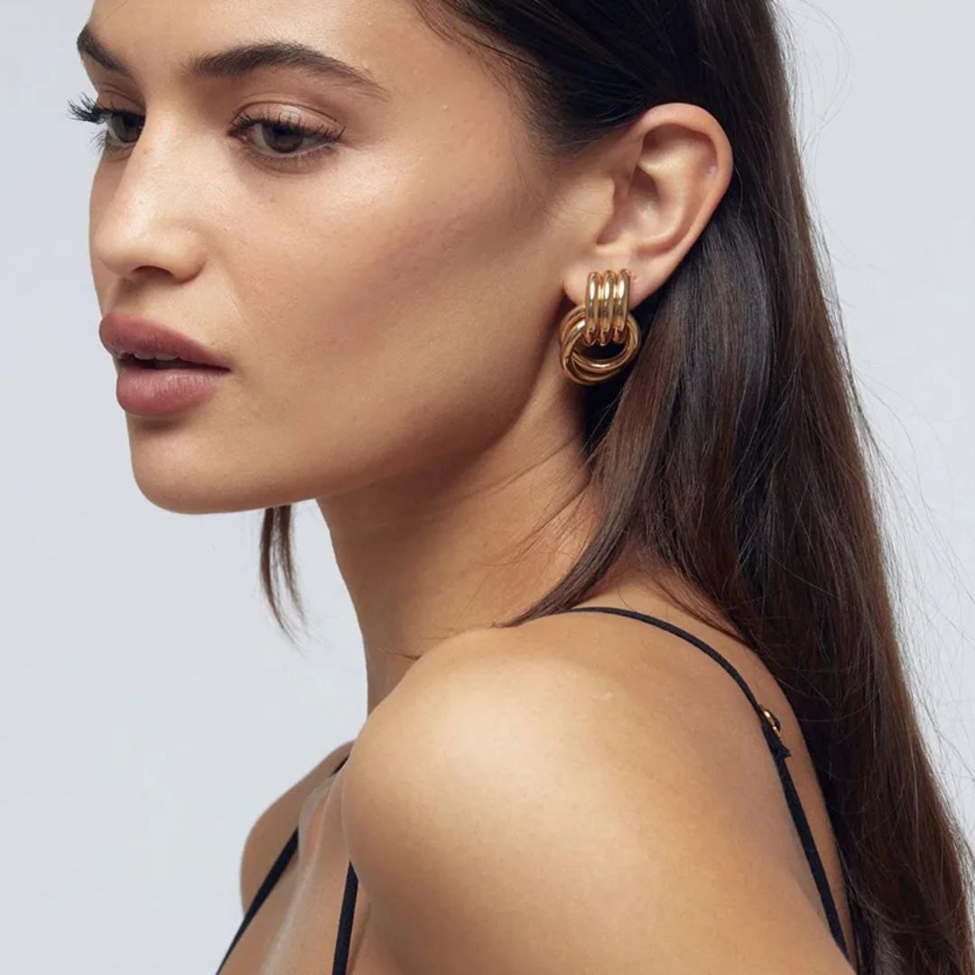 Heaven Knot Earrings in Gold