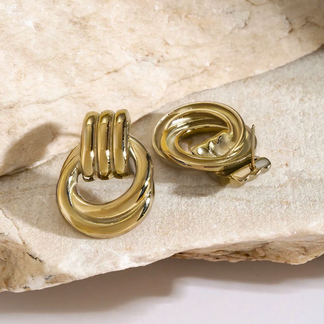 Heaven Knot Earrings in Gold