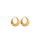Gracie Matte Gold Hoop Earrings
