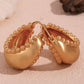 Gracie Matte Gold Hoop Earrings