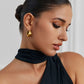 Gracie Matte Gold Hoop Earrings
