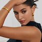 Gracie Matte Gold Hoop Earrings