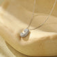 Icy Bubble Letter Initial Necklace