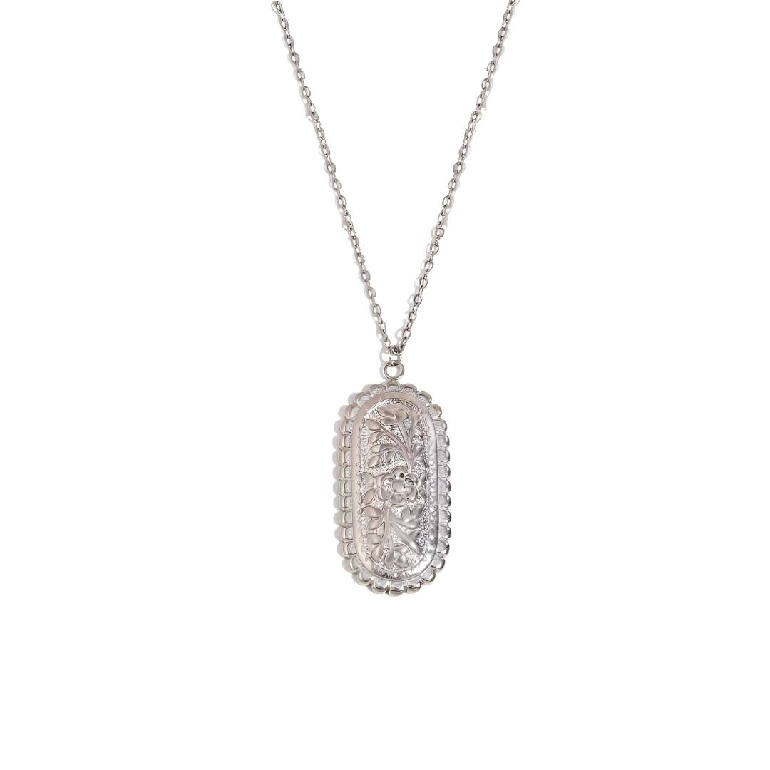 Juniper Silver Floral Necklace in Silver