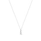 Heiress Gothic Initial Necklace in Silver