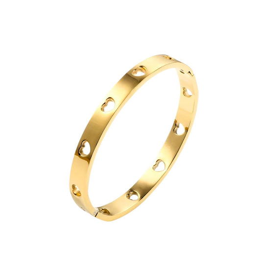Love Heart Bracelet in Gold