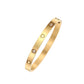 Love Heart Bracelet with Cubic Zirconia in Gold