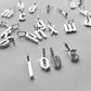 Heiress Gothic Initial Necklace in Silver