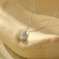 Icy Bubble Letter Initial Necklace