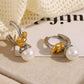 Marlowe Pearl Twist Earrings in Mixed Metal