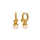 Marlowe Pearl Twist Earrings in Gold