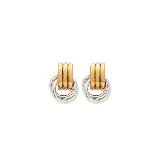 Heaven Knot Earrings in Mixed Metal