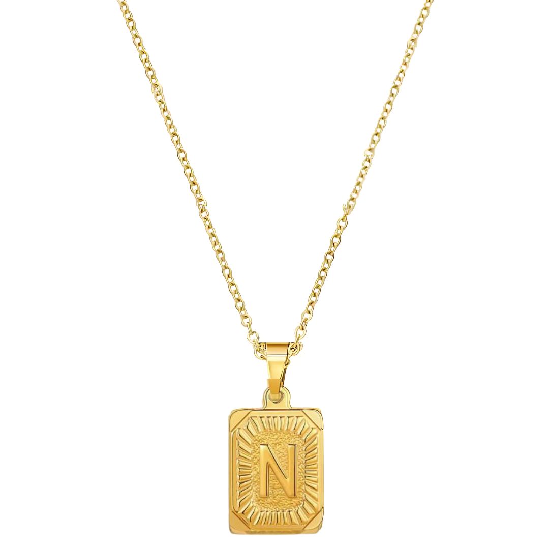 Stay Golden Initial Necklace