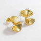 Odette Fan Earrings in Gold