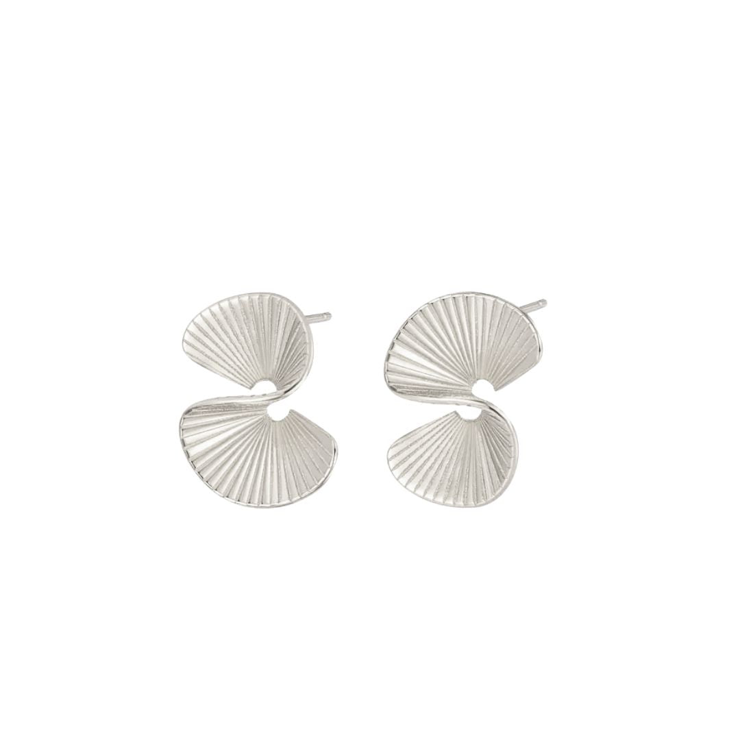 Odette Fan Earrings in Silver