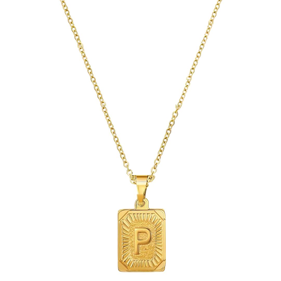 Stay Golden Initial Necklace