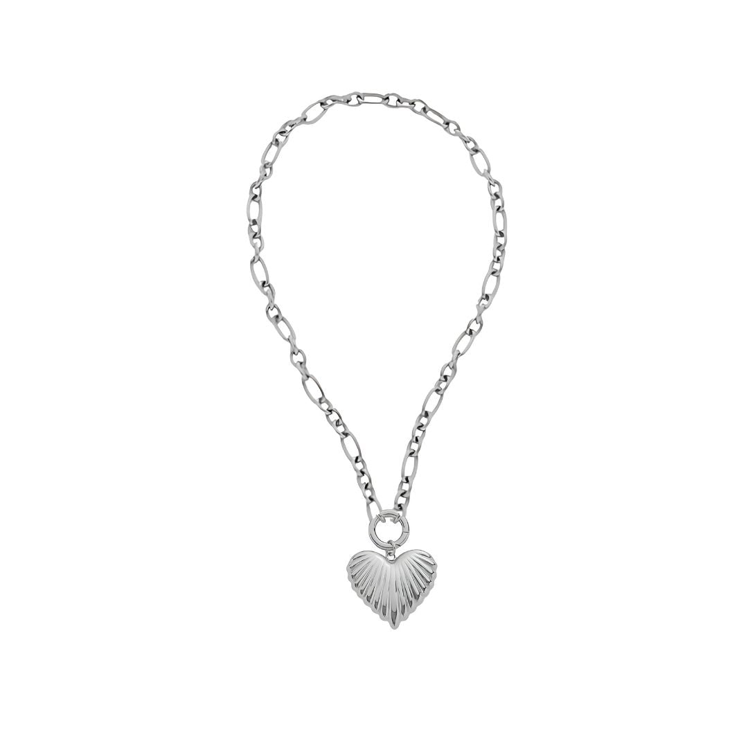 Peta Silver Heart Necklace