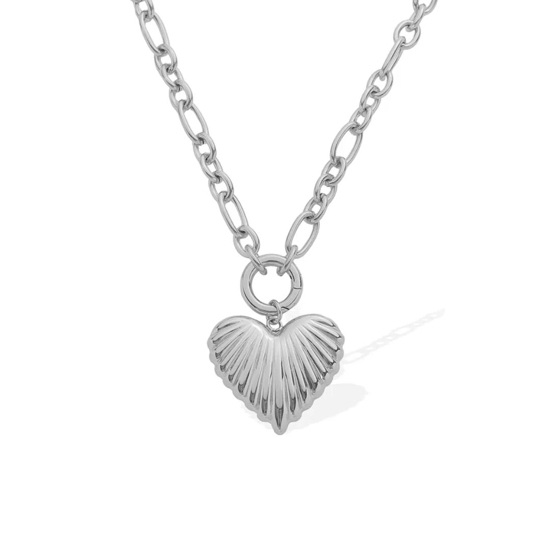 Peta Silver Heart Necklace