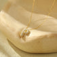 Icy Bubble Letter Initial Necklace