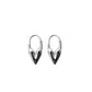 Prudence Heart Hoops in Gold
