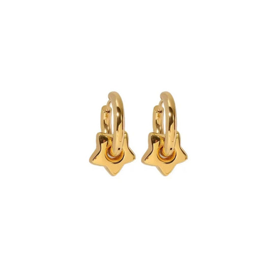 Puffy star earrings