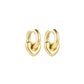 Puffy Heart Earrings in Gold