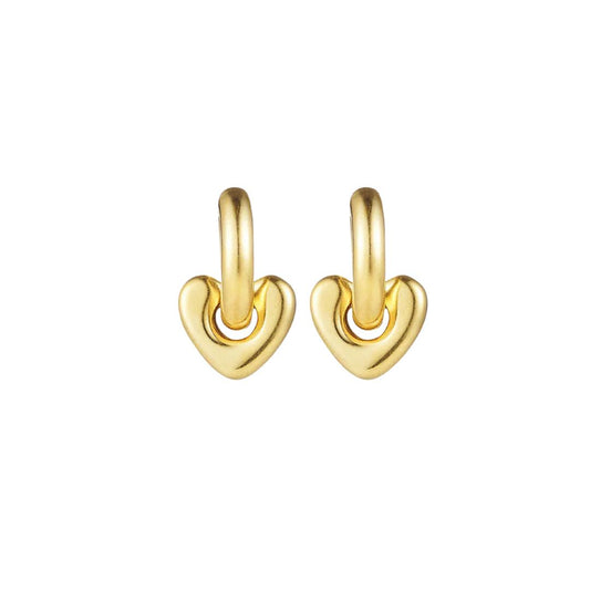 Puffy Heart Earrings in old