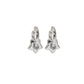 Puffy star earrings in silver