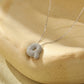 Icy Bubble Letter Initial Necklace