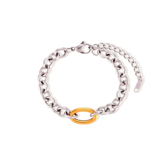 Riley gold and silver carabiner bracelet