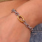 Riley gold and silver carabiner bracelet