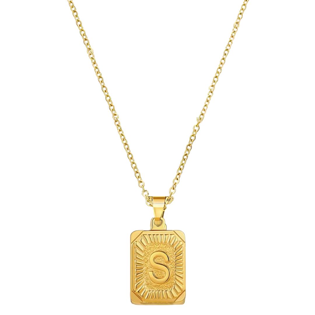 Stay Golden Initial Necklace