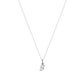 Heiress Gothic Initial Necklace in Silver