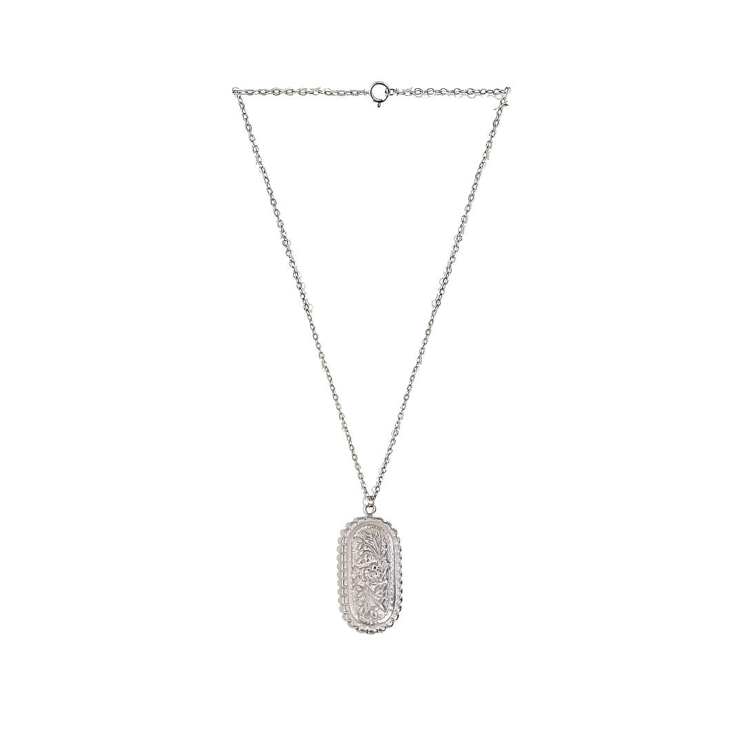 Juniper Silver Floral Necklace in Silver