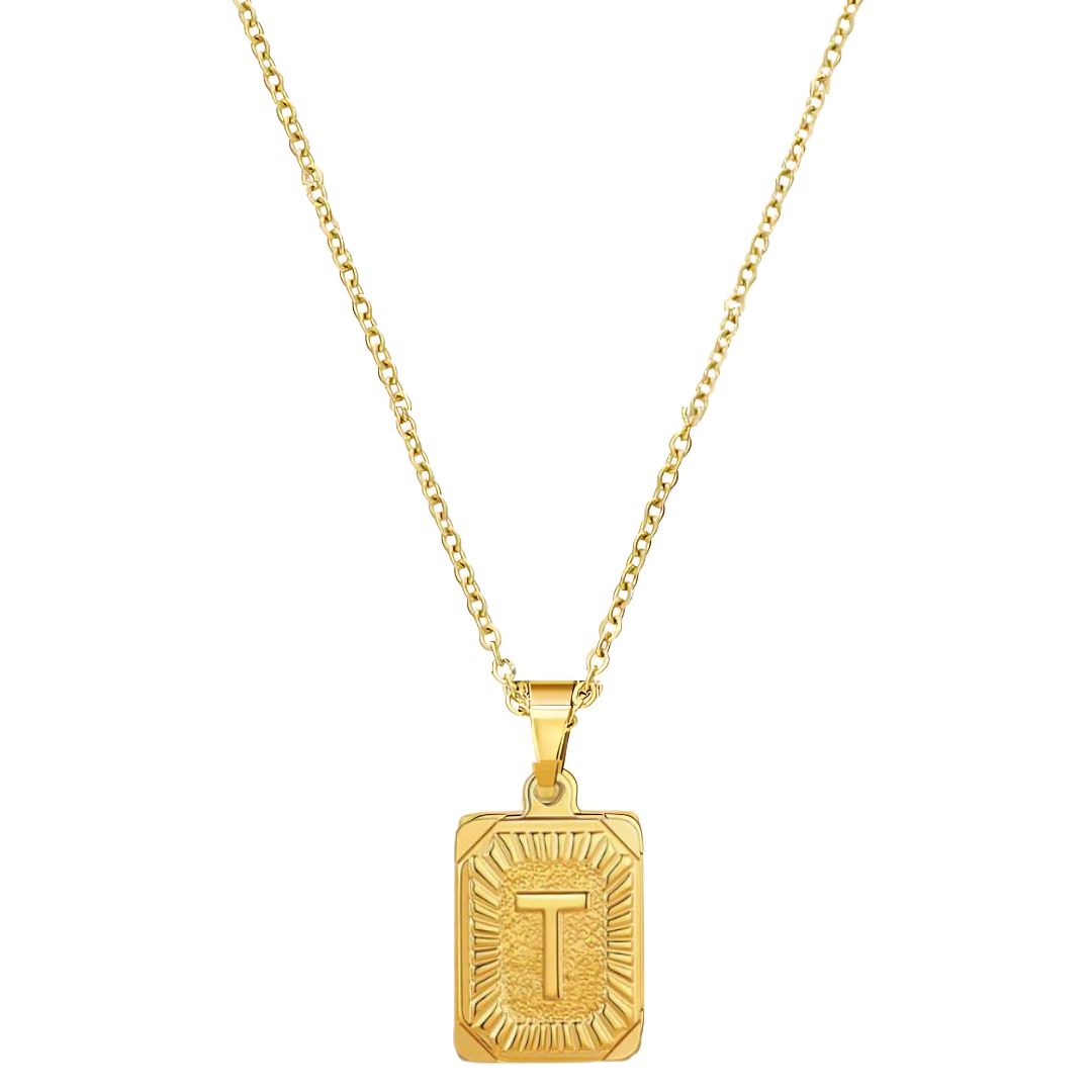 Stay Golden Initial Necklace
