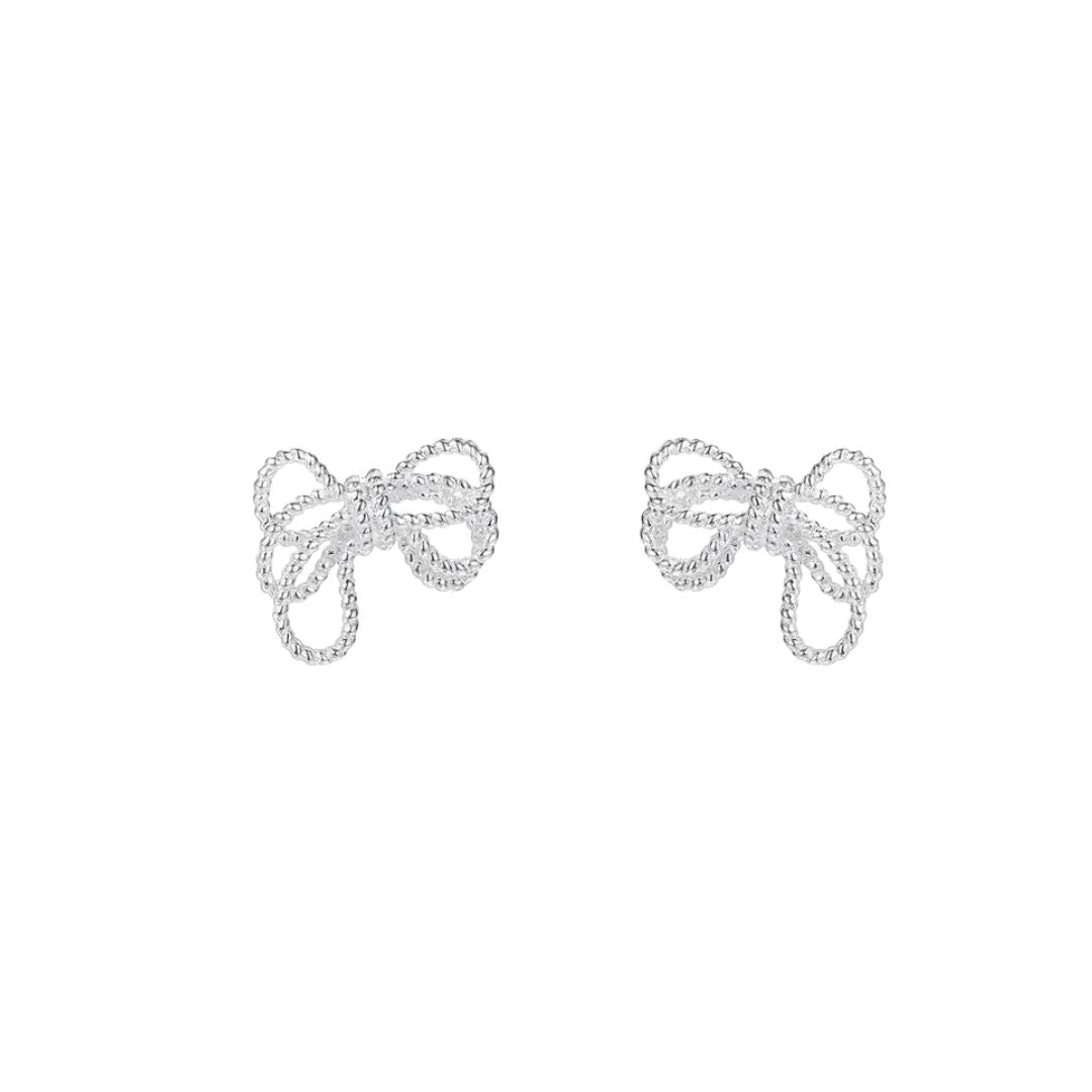 Talia Bow Studs in Sterling Silver