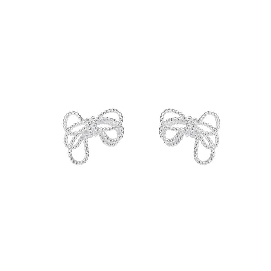 Talia Bow Studs in Sterling Silver