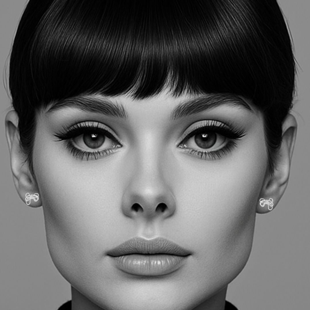 Talia Bow Studs in Sterling Silver