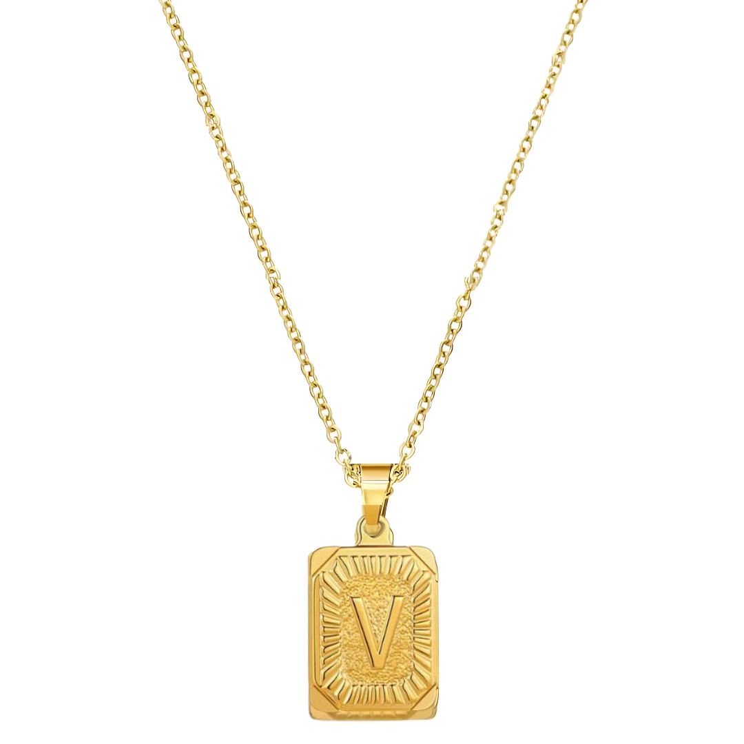 Stay Golden Initial Necklace