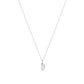 Heiress Gothic Initial Necklace in Silver